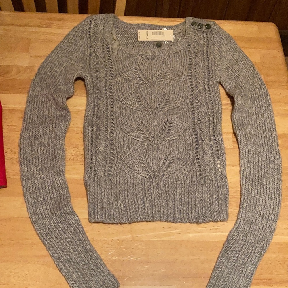 Decree Gray Cable Sweater